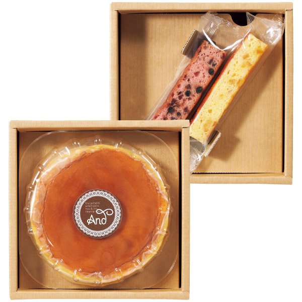【送料無料】アンド 名入れふわふわチーズケーキセットA たまひよSHOP・たまひよの内祝い
