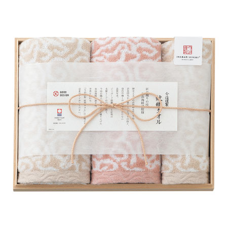 【送料無料】今治謹製 木箱入り紋織タオルセットH（ピンク） たまひよSHOP・たまひよの内祝い