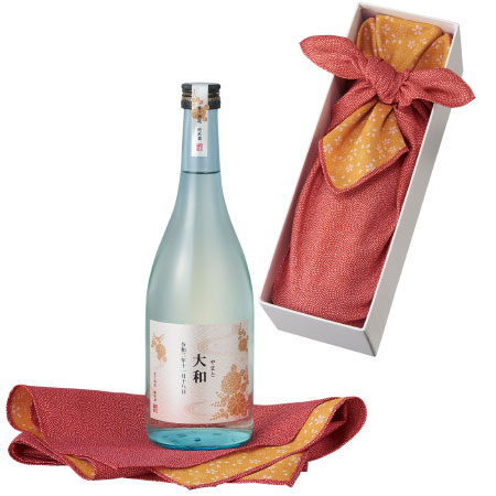 【送料無料】宮下酒造 名入れ純米酒 風呂敷包み 赤 たまひよSHOP・たまひよの内祝い
