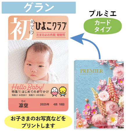 「ひよこクラブ」なりきり表紙 写真＆名入れカタログギフト HARMONICK e-book（カードタイプ） HSG