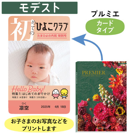 「ひよこクラブ」なりきり表紙 写真＆名入れカタログギフト HARMONICK e-book（カードタイプ） HSL