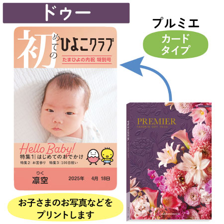 「ひよこクラブ」なりきり表紙 写真＆名入れカタログギフト HARMONICK e-book（カードタイプ） HSB