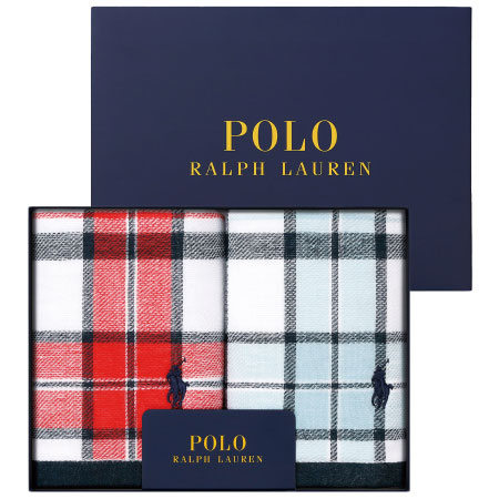 ポロ ラルフ ローレン ホームタオルギフトA RED ／ BLUE