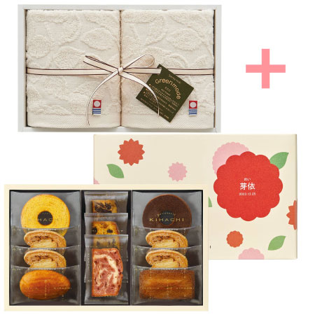 パティスリー キハチ 名入れ焼菓子詰合せAと今治エコモードタオルセットI