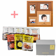 名入れ木製壁掛けフォトフレーム（小）とNISHIKIYA KITCHEN スープ＆カレーギフトセットB