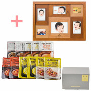 名入れ木製壁掛けフォトフレーム（大）とNISHIKIYA KITCHEN スープ＆カレーギフトセットC