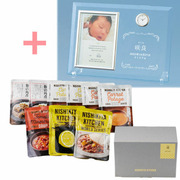 名入れ時計付きフォトフレームとNISHIKIYA KITCHEN スープ＆カレーギフトセットB