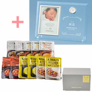 名入れ時計付きフォトフレームとNISHIKIYA KITCHEN スープ＆カレーギフトセットC