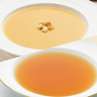 帝国ホテル スープ・カレーセットBと今治謹製 木箱入り紋織タオルK（ピンク）_補足画像04