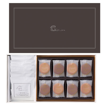 ゴディバ ラングドシャクッキーアソートメント30枚入とドリップコーヒーセット