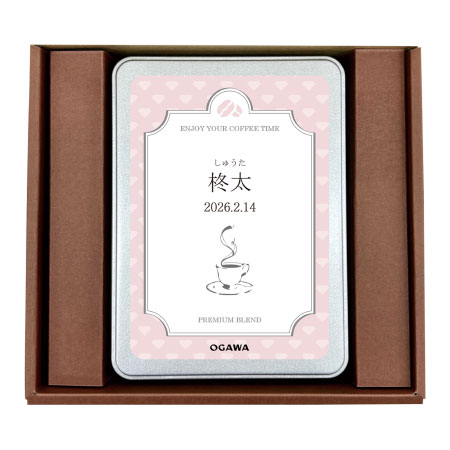 京都小川珈琲 名入れプレミアムブレンドコーヒー ピンク