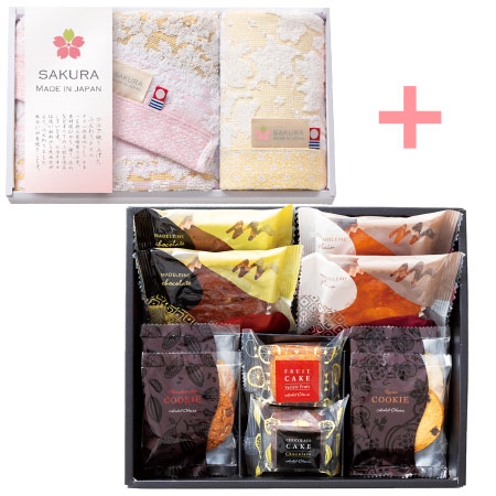 【期間限定】ホテルオークラ 焼き菓子ギフト10個と今治しまなみ匠の彩白桜タオルAセット