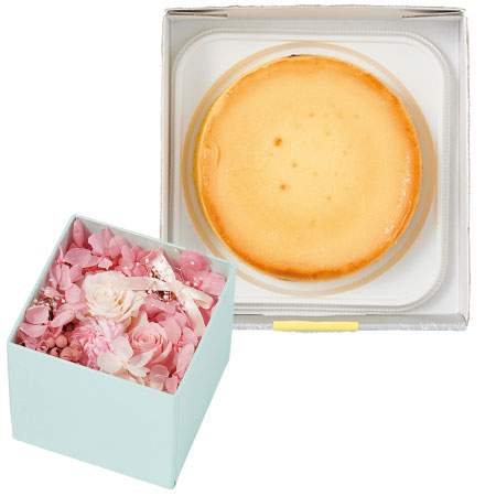＜たまひよSHOP＞【送料無料】【期間限定】ホシファーム プリザーブドフラワーBOXとホシフルーツ 大人のチーズケーキ たまひよSHOP・たまひよの内祝い