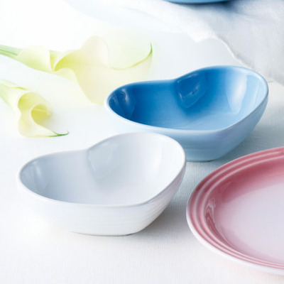 ル・クルーゼ ハート・ディッシュ（S）（2個入り） ホワイトラスター_補足画像01