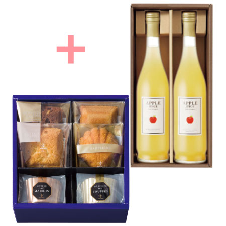 ブールミッシュ ギフトセットAと果汁100％ストレートりんごジュース2本