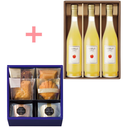 ブールミッシュ ギフトセットAと果汁100％ストレートりんごジュース3本