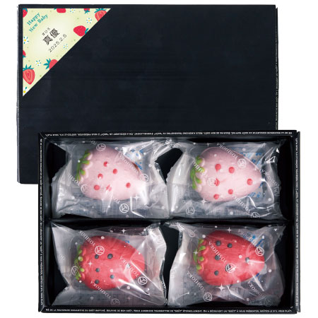 【旬ギフト】名入れ いちごのもなか4個入