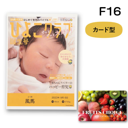 【旬ギフト】写真＆名入れ なりきり表紙 カード型カタログギフト フルーツチョイス F16