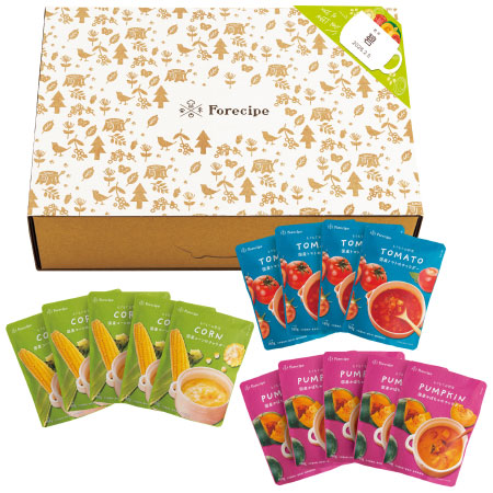 フォレシピ 名入れもぐもぐお野菜スープセットD_