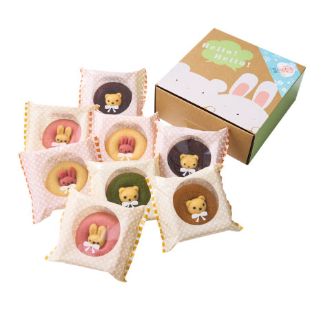 写真＆名入れアニマルドーナツ８個_