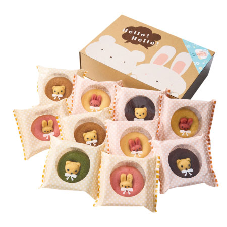 写真＆名入れアニマルドーナツ10個_