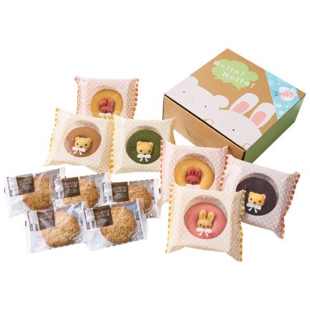 写真＆名入れアニマルドーナツ＆焼菓子アソートA_