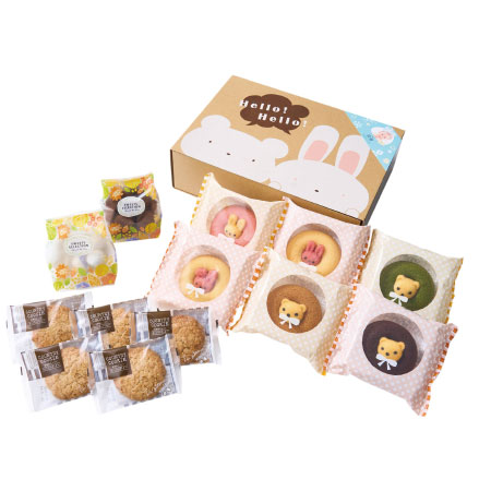 写真＆名入れアニマルドーナツ＆焼菓子アソートB_