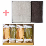 【旬ギフト】なだ万監修 絆のかさなりバウムとオーガニックエディションタオルAセット