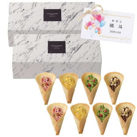 【旬ギフト】OCEAN＆TERRE 名入れHANATABAラングドシャ8個_