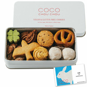【旬ギフト】CocoChouChou 名入れつばめとクローバーのクッキー缶