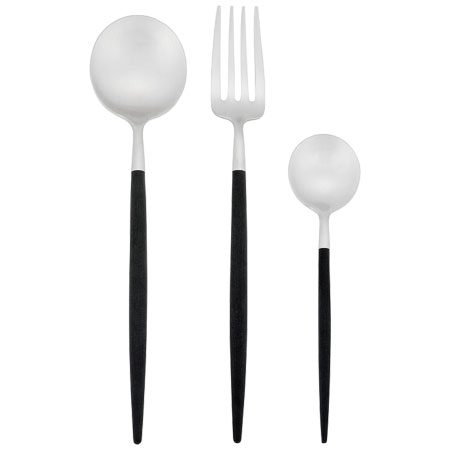 クチポール GOAブラック×シルバー デザートタイム用3pcsセット