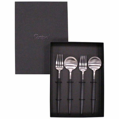 クチポール GOAブラック×シルバー ディナー4pcsセット_補足画像03