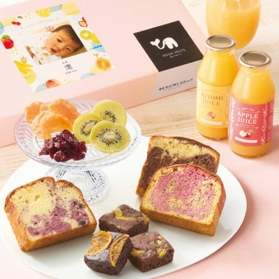 ホシフルーツ 写真＆名入れ国産果汁ジュース＆果実スイーツセットB_補足画像01
