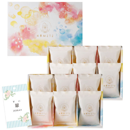 【旬ギフト】京寿楽庵 名入れ KOMETE 煎餅詰合せB