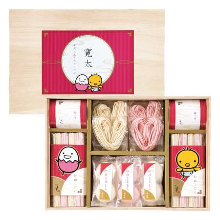 【送料無料】たまひよ名入れ紅白ハートうどん&まるもちセットB 単品 たまひよSHOP・たまひよの内祝い