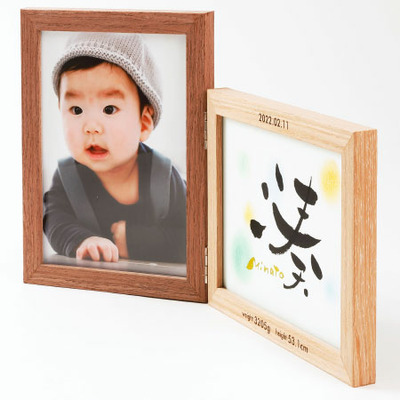 命名書付き ナチュラル木製フレーム【お仕立券】_補足画像01