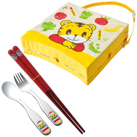 【送料無料】お食事セット(クッション&スプーンフォーク&箸) みみりんピンク 5歳-用 たまひよSHOP