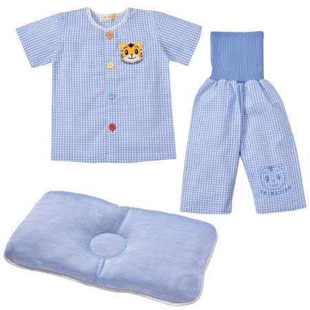 【送料無料】夏のパジャマ２点セット（おけいこパジャマ＆クール枕） ブルー たまひよSHOP